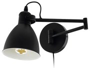 Applique Moderna San Peri 1 Luce Acciaio Nero