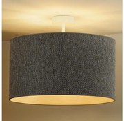 Duolla - Lampadario a plafone ROLLER ECO RECYCLING 1xE27/15W/230V diametro 45 cm grigio