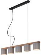 Briloner 4075-054 - Lampadario a sospensione con cavo 5xE14/25W/230V