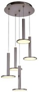 Lampadario Sospensione Moderno Tua Metallo Lgp Nichel 5 Led 45W Doppia Emissione