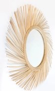 Specchio tondo in bambù naturale Ø 90 cm
