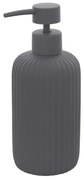 Dispenser sapone grigio in ceramica soft touch capienza 330 ml Spring