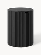 Tavolino rotondo in legno con vano contenitore Nele