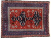 Tappeto orientale 130 x 110 Blu (Cina) Annodato A Mano