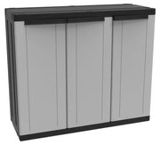 Armadio basso C-Line 102B interno / esterno in resina, grigio L 102 x H 87 x P 39 cm, 3 ante