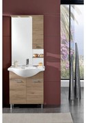 Mobile sottolavabo e lavabo Rimini per vasca centrale rovere nabucco L 70 x H 80 x P 33.5 cm, 2 ante