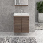 Kamalu - mobile bagno sospeso da 65cm con lavabo incasso sv-65a