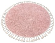 Tappeto BERBER 9000 cerchio rosa Frange berbero marocchino shaggy