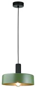 Lampadario a sospensione con filo HAKI 1xE27/60W/230V verde/nero