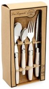 Set di Posate Lou Laguiole Comptoir Beige Metallo 24 Pezzi