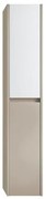 Colonna per mobile bagno Niwa 2 ante P 27 x L 30 x H 160 cm laccato opaco sabbia con vetro bianco