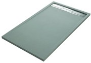 Piatto doccia SENSEA in resina Neo Metal Grid grigio L 70 x L 140 x H 3.5 cm opaco effetto pietra