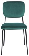 Sedia Selin Balck Velluto - Verde