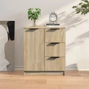 Credenza rovere sonoma 60x30x70 cm in legno multistrato