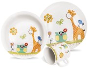 Set da pranzo per bambini in porcellana 3 pezzi Giraffa - Orion