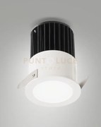 Nasca faretto incasso tondo bianco d.6,2cm c/driv 12w 3000k 1150lm