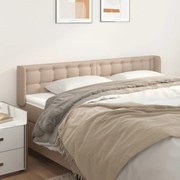 Testiera ad orecchio cappuccino 203x16x78/88 cm in similpelle