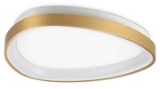 Plafoniera Contemporanea Gemini Metallo Ottone Led Integrato 23W 3000K Ip20