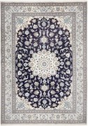 Nain Tappeto persiano 350x250 Blu (Iran) Annodato A Mano