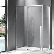 Kamalu - Cabina doccia 90x120 anta scorrevole frontale vetro 8mm altezza h200 | KSA5000