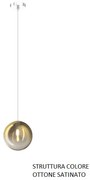 Sospensione ottone sat. 1 luce vetro oro 1184os-s1-or