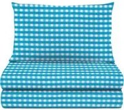 Completo letto 1 piazza e mezza quadretti azzurri