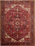 Heriz Tappeto persiano 330 x 250 Rosso (Iran) Annodato A Mano