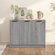 Credenza grigio sonoma 90,5x30x70 cm in legno multistrato