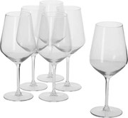 alpina Set Bicchieri da Vino Rosso - Calici Vino 6 Pezzi - Calice Vino 53cl - Regalo Compleanno Donna, Amica e Mamma - Vini Rosso - con Base Robusta