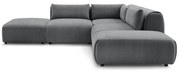 Divano angolare grigio (variabile) Jeanne - Bobochic Paris
