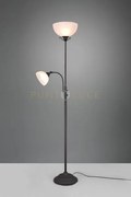Country piantana con lampada lettura antic curva+ve h.184cm 2 luci ...