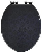 WENKO 22977100-Sedile WC BELLEVUE 35,5x42,5 cm antracite/argento