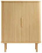 Armadio in rovere con ante scorrevoli in colore naturale 113x90 cm Cavo - Unique Furniture