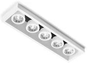 Portafaretto da incasso in gesso OLYMPIA GU10 bianco rettangolare verniciabile IP20 TECNICO