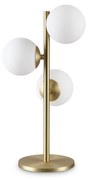 Lampada Da Scrivania Contemporanea Perlage Metallo Ottone 3 Luci G9 3W 3000K