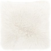 Cuscino in pelle di pecora bianca, 45 x 45 cm - Tiseco Home Studio