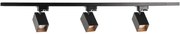 Faretto per sistema a binario SQUARE 3xGU10/10W/230V + 1 m rotaia sistema