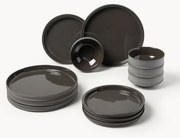 Servizio di stoviglie in porcellana con smalto reattivo Dune, 4 persone (12 pz)