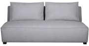 Poltrona 2 posti  design in tessuto grigio chiaro PLURIEL