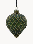 Ciondoli albero di Natale in vetro soffiato Hinda 4 pz