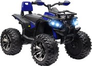 Quad Elettrico per Bambini 3-5 Anni a 12V con Fari e Pedale, in PP e Metallo 100x65x73 cm, Blu...
