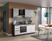 Cucina montata Amber con elettrodomestici, cappa Camino L 195 cm