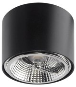 Applique da soffitto per lampade AR111 Fissa Nera