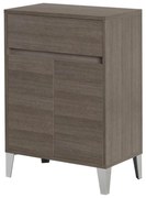 Base Multiuso a Terra 85 Cm Due Ante Un Cassetto Feridras "Mondo 2.0" Rovere Scuro