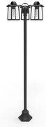 Lampione da giardino, Kelsey H 195 cm, nero, IP44 LUTEC