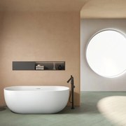 Kamalu - Vasca da bagno centro stanza 160 cm acrilico bianco opaco | KD1500