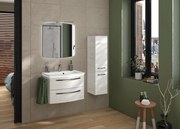 Mobile sottolavabo e lavabo Imagine per vasca centrale rovere bianco L 70 x H 48 x P 48 cm 2 cassetti