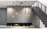 Lampadario a Sospensione SPARK 5 BLACK Colore del corpo Nero