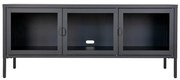 Tavolo TV in metallo nero 130x55 cm Brisbane - House Nordic