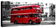 Stampa su tela Bus rosso Londra, multicolore 140 x 70 cm